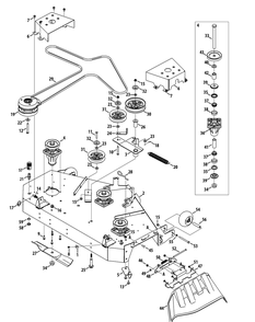 Mower Deck 48-Inch Diagram and Parts List for Z-FORCELZ48 (17BIDAGB-17BIDAGB010)(2015) Cub Cadet Lawn Tractor